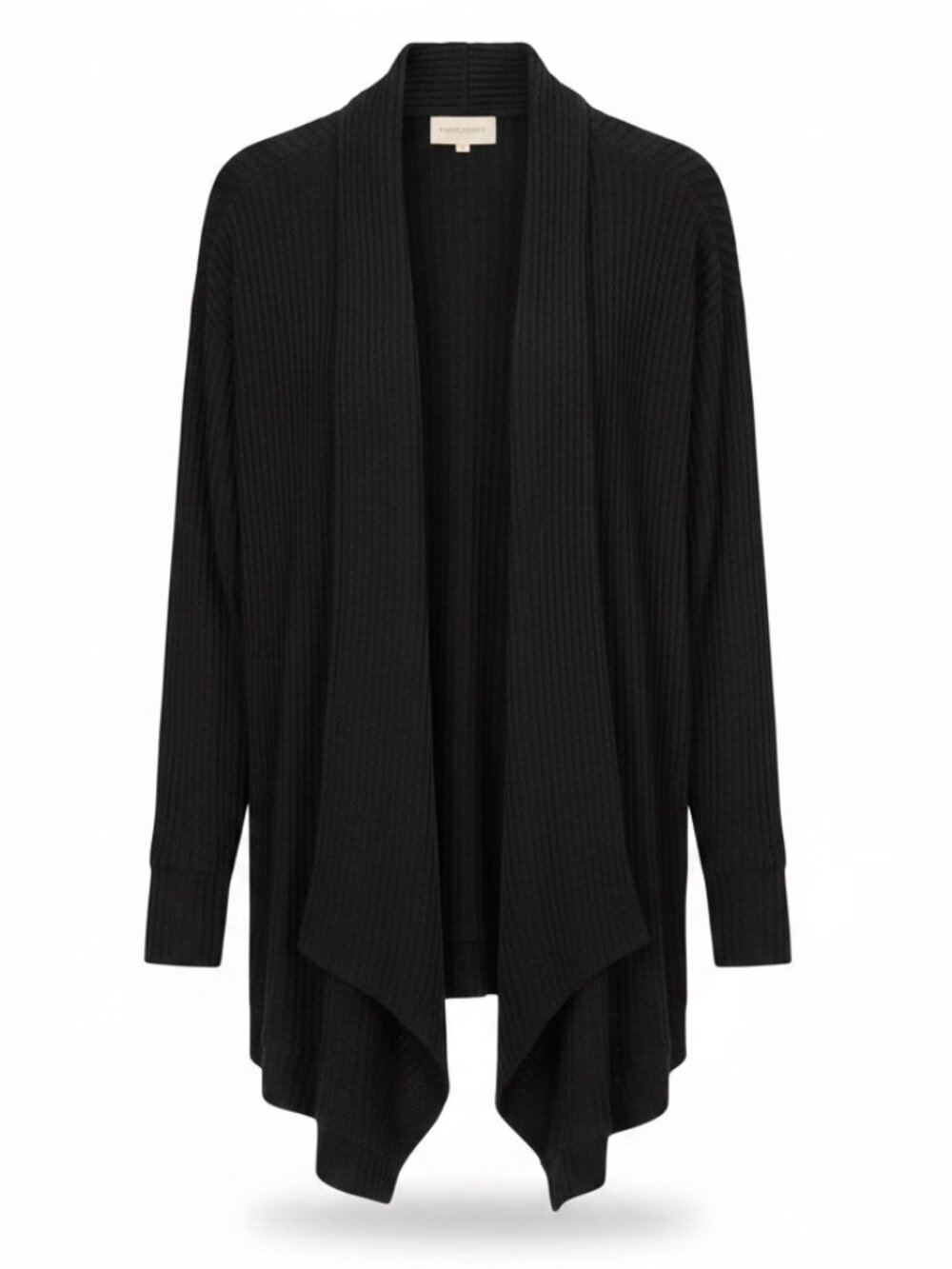 MELLODAY Women's RIBBED CARDIGAN SWEATER Black Size MEDIUM